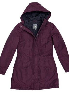 SPIEWAK Designer Casual Plum Long Winter Parka Jacket Coat Womens XS
